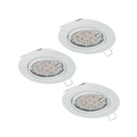 Abbildung von Eglo 94406 GU10 LED Einbauleuchte PENETO weiß max. 3X5W schwenkbar