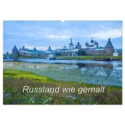 Abbildung von Russland wie gemalt (Wandkalender 2025 DIN A2 quer), CALVENDO Monatskalender
