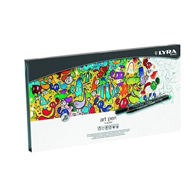 Abbildung von LYRA 6751500 Art Pen Faserstifte, Fasermaler, farbig sortiert, 33,7 x 19 2 cm