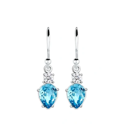 Abbildung von Elli Ohrringe Damen Tropfen Solitär mit Kristalle in 925 Sterling Silber