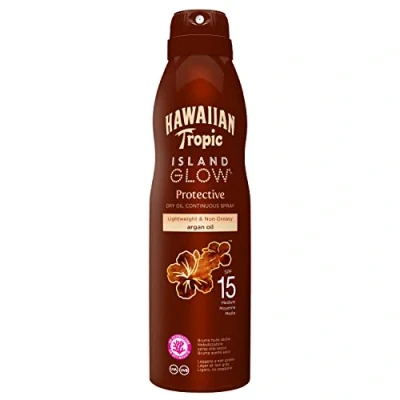Abbildung von Hawaiian Tropic Island Glow Protective Dry Oil Spray SPF 15 177 ml