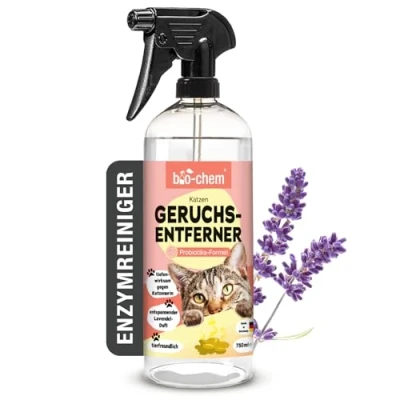 Abbildung von bio chem Geruchsentferner Enzymreiniger Katzenurin 750 ml mit Mikroorganismen gegen Tiergerüche (Spar Set, 1 St., 1), neutralisiert effektiv.