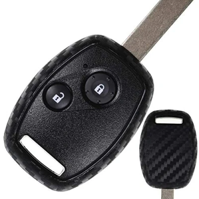 Abbildung von Carbon Soft Case Schutz Hülle Auto Schlüssel für Honda CR V III Civic Accord VII Jazz II FR Pilot HR I