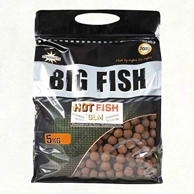 Abbildung von Dynamite Baits Hot Fish &amp; GLM 5kg 15mm Boilies