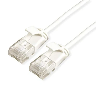 Abbildung von ROLINE UTP DataCenter Patchkabel Kat.6A (Class EA), LSOH, slim, weiß, 0,3 m