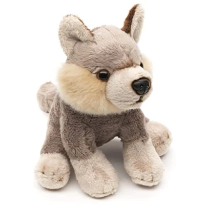 Abbildung von Uni Toys Wolf Plushie 15 cm (Länge) Plüsch Plüschtier, Kuscheltier