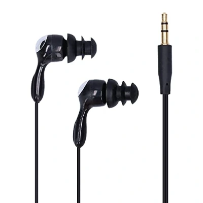 Abbildung von IP68 wasserdichte Kopfhörer,In Ear Konduktions Ohrhörer mit Ersatz Ohrstöpseln,Ergonomisches Design Binaurales Headset,zum Schwimmen Laufen Surfen Sport(Schwarz)