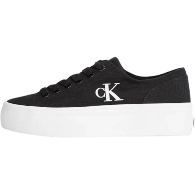 Abbildung von Calvin Klein Jeans Flatform Sneaker low, Damen, Größe: 42, Black/bright white Schuhe