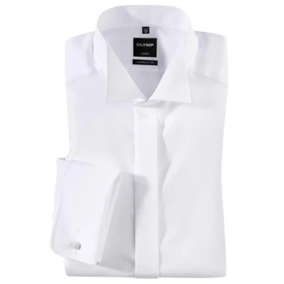 Abbildung von OLYMP Luxor modern fit Gala Hemd Langarm Popeline weiß Gr. 45
