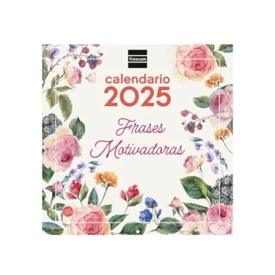Abbildung von Finocam Wandkalender 30 x cm, zum Schreiben 2025, Monatsansicht, Januar Dezember 2025 (12 Monate), motivierende Sprüche Spanisch