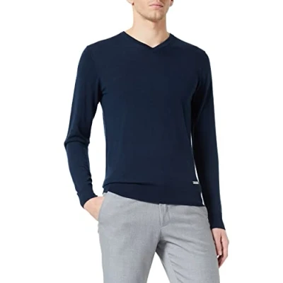 Abbildung von Seidensticker Strickpullover, Herren, Größe: Large, Dark blue