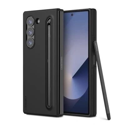 Abbildung von Nillkin Hülle für Samsung Galaxy Z Fold 6, Schlank mit S Pen, Flex Pure 6 Hülle, Integriertem Neuen Kompakten Halter und Aufbewahrungsschlitz Stift Schwarz