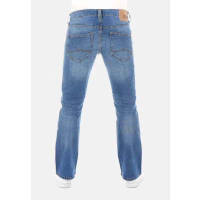 Abbildung von MUSTANG Herren Jeans Hose Oregon Bootcut Männer Jeanshose Denim Stretch Baumwolle Blau Schwarz W30 W31 W32 W33 W34 W36 W38 W40, Größe:W 38 L 30, Farbe:Medium Blue (682)