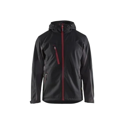 Abbildung von Blaklader 4753251699564XL Softshell Jacke, Schwarz/Rot, Größe 4XL