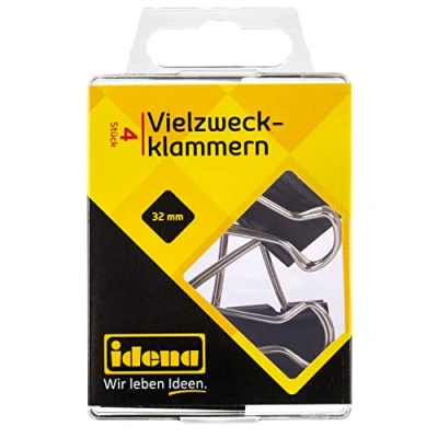Abbildung von Idena 334035 Vielzweckklammern, 4 Stück, 32 mm