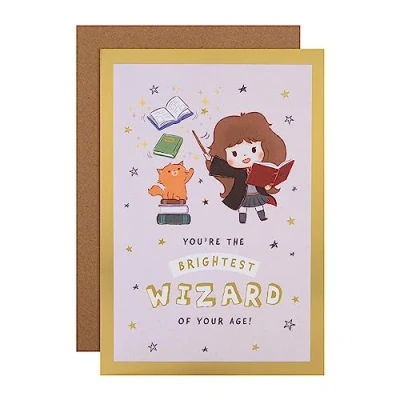 Abbildung von Hallmark Geburtstagskarte Harry Potter, Hermine Design mit Puzzle Aktivität