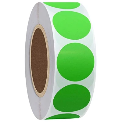 Abbildung von Hylabelest Etiketten, Aufkleber zur Farbcodierung, Papier, rund, selbstklebend, 25 mm, 1 Rolle mit 1.000 Stück grün