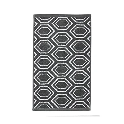 Abbildung von Done Gästehandtuch Ethno Anthrazit &amp; Weiß 30 x 50 cm