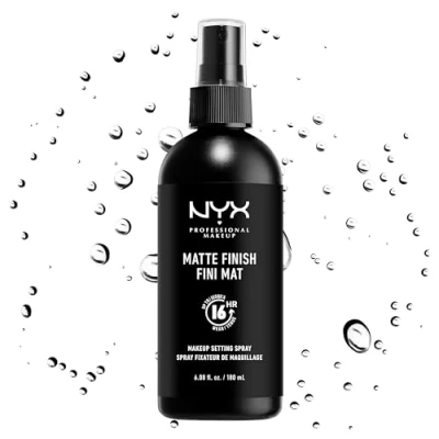 Abbildung von NYX Professional Makeup Setting Spray Matte, Vegane, langanhaltende Formel, Make up Fixier Spray, Mattes Finish, Maxi Größe, 180 ml