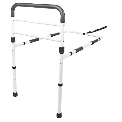 Abbildung von Pepe Bettgitter Rausfallschutz Senioren (Lattenrosthöhe 26 41 cm, Bis zu 136 kg), Verstellbarer Aufstehhilfe Bettgriff, für Ältere, Haltegriff Bett Weiß