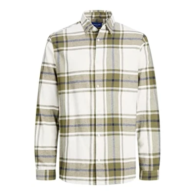 Abbildung von JACK &amp; JONES Men&#039;s JORJOSHUA Check Shirt LS Hemd, Dusty Olive, M