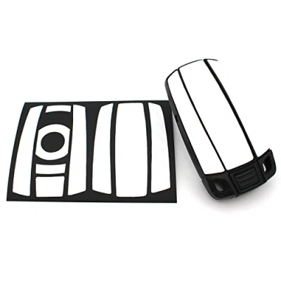 Abbildung von Finest Folia Schlüssel Folie K141 für 3 Tasten Auto (nur Keyless Go) Folien Cover (Weiß Carbon)
