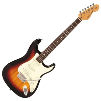 Abbildung von VINTAGE V60 Untersetzer Serie Elektrische Gitarre 3 Töne Sunburst