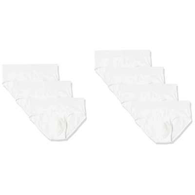 Abbildung von Amazon Essentials Herren Slip Unterwäsche aus Baumwolljersey (erhältlich in Übergrößen), 7er Pack, Weiß, 5XL Große Größen