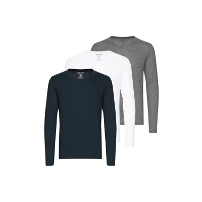 Abbildung von Solid Sdbasil 3 PACK Langarmshirt blue, black, white, Herren, Größe: Small, Blue/black/white