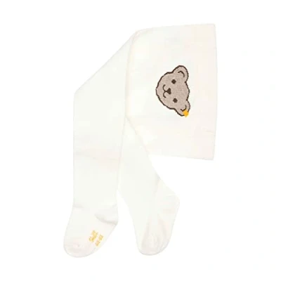 Abbildung von Steiff Unisex Baby Basic einfarbig Strumpfhosen GOTS, Bright White, 92