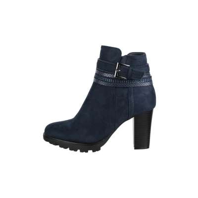 Abbildung von Elara Herbst Plateaustiefelette, Damen, Größe: 41, Dunkelblau Schuhe
