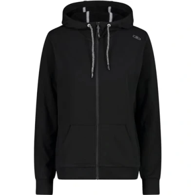 Abbildung von CMP Damen Sweatshirt aus Stretch Fleece mit fester Kapuze, Schwarz, D48