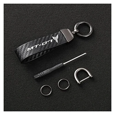 Abbildung von SXHM Motorrad Schlüsselanhänger Für Yamaha MT01 MT09 MT07 MT10 MT03 MT 09 07 10 03 Tracer 900 700 GT Schlüsselband Schlüssel Kohlefaser (Farbe : 07, Size Normal), Einheitsgröße