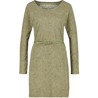 Abbildung von alife &amp; kickin Ellinak B Longsleeve Etuikleid, Damen, Größe: Large, Dust melange