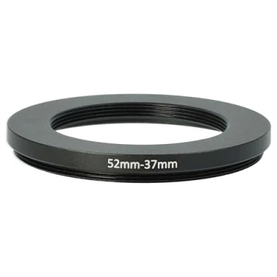 Abbildung von vhbw Step Down Ring Adapter von 52 mm auf 37 für Kamera Objektiv Filteradapter, Metall, Schwarz