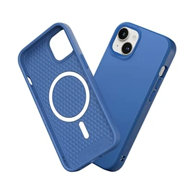 Abbildung von RhinoShield Case kompatibel mit [iPhone 14/13] SolidSuit MagSafe Stoßdämpfende &amp; schlanke Schutzhülle Premium Finish 3.5 Meter Fallschutz Kobaltblau