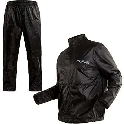 Abbildung von A Pro Regenjacke Motorrad Regenkombi Regenhose Wasserdicht Regenanzug Schwarz XXL