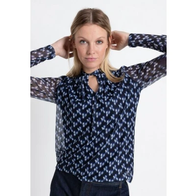 Abbildung von More &amp; Printed Langarmshirt, Damen, Größe: 42, Blau