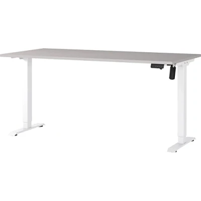 Abbildung von Germania Schreibtisch 8024 617, in Kaschmir/Weiß, elektr. höhenverstellbar, 160 x 119 80 cm (BxHxT)