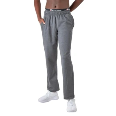 Abbildung von Champion Herren Powerblend fleece broek met open onderkant Hose, Dunkelgrau, XL EU