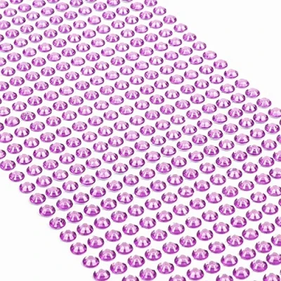 Abbildung von Movoja Lilane Strasssteine runde Glitzersteine 640 Stück 5 mm selbstklebend zum Verzieren und Basteln Schmucksteine aufkleben Steinchen Dekosteine Bastelsteine Lila
