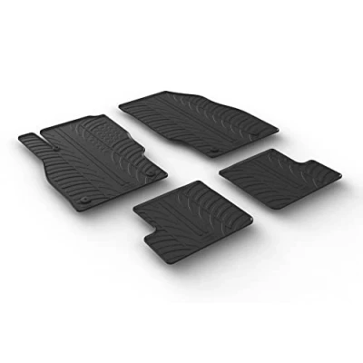 Abbildung von Gledring 0090 Fußmattensatz Gummi vorne und hinten 4 schwarz 750mm 550mm OPEL: Adam