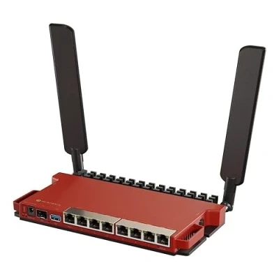 Abbildung von Mikrotik L009UiGS 2HaxD IN routeur sans fil Gigabit Ethernet Monobande (2,4 GHz) Rouge