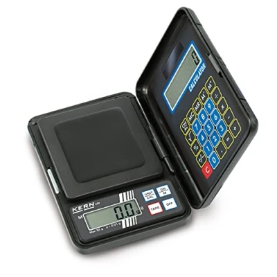 Abbildung von KERN Taschenwaage CM 1K1N (Wägebereich max. 1000 g, Ablesbarkeit 1 mit integriertem Taschenrechner, inkl. Batterien), mittel