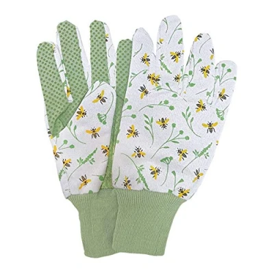 Abbildung von Rivanto Gartenhandschuhe Bienenmuster, mit Bund, Handfläche Noppen