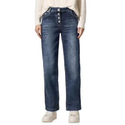 Abbildung von Cecil Jeans Straight Leg, Damen, Größe: 34x30, Blau