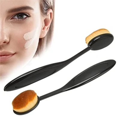 Abbildung von 2pcs Foundation Brush Soft Hair Flexible Liquid BB Cream Makeup Cosmetic Tool, Große Zahnbürste Make up Pinsel Schnelle Anwendung Powder