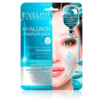 Abbildung von Eveline Cosmetics Tuchmaske mit Hyaluronsäure 8in1