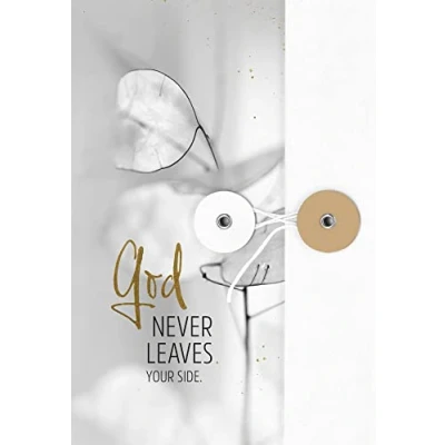 Abbildung von Notizbuch mit Knopf God never leaves your side (Grace &amp; Hope)