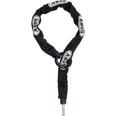 Abbildung von ABUS Rahmenschloss Einsteckkette Adaptor Chain 2.0 8KS Kette zur Zweitsicherung des Fahrrads 8 mm stark 85 cm lang Schwarz mit Schlosstasche 5950
